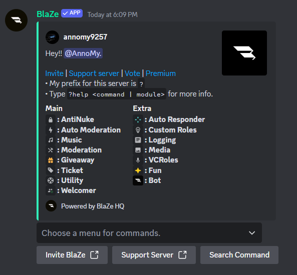 Help Command Picture